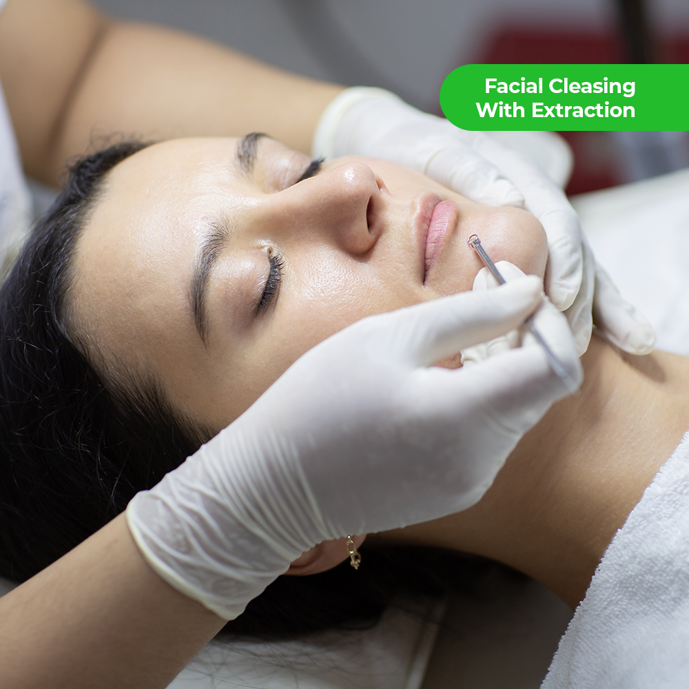 Facial cleansing with extraction